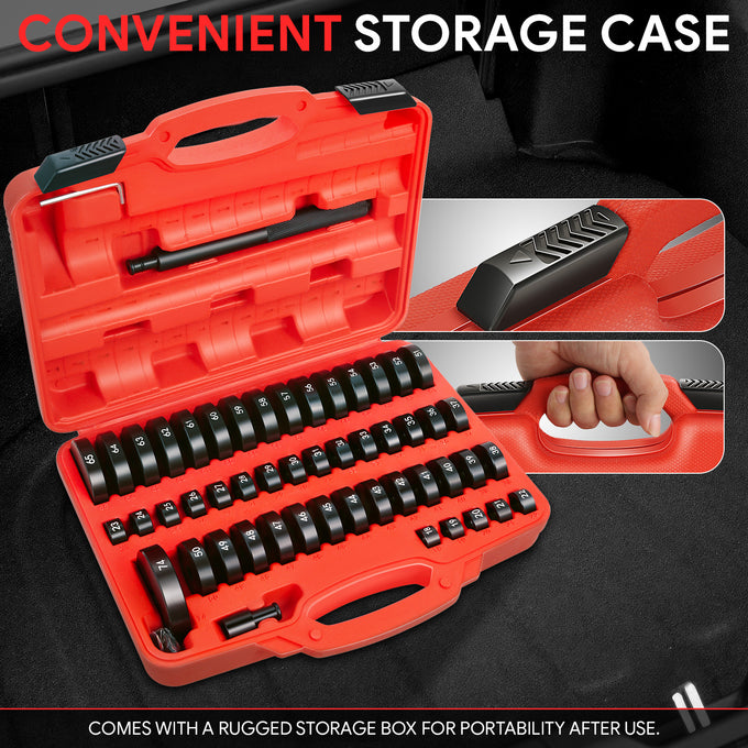 52pcs Replace The Bearing Seat Rings and Seal Tool kits<br> Increased To 74MM/2.91 in