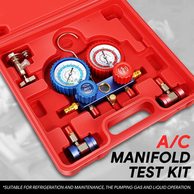 3-Way AC Manifold Gauge tool Sets <br> W/Hoses & Adapter