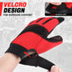 4 Pairs Black Microfiber Patch Mechanic Gloves <br> Double Stitched Technology