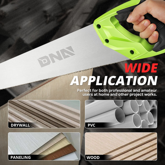 17 in.7 Bi-Ground Teeth Hand Saw <BR> W/Hanging Hole Design