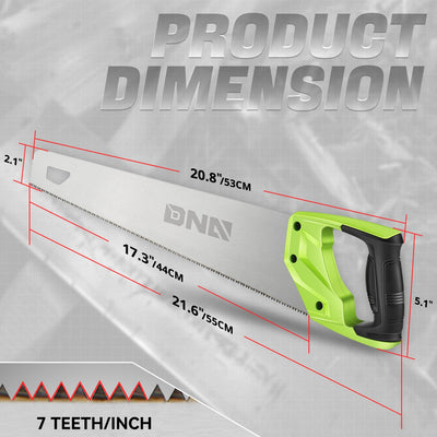 2PCS 17 in. 7 Bi-Ground Hand Saw <BR> W/Hanging Hole Design