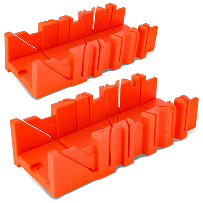 2pcs Wood Coving Cutting Angles Mitre box W/ 8 clamps<BR> Measures: 12 x 6.7 x 4.5 in.