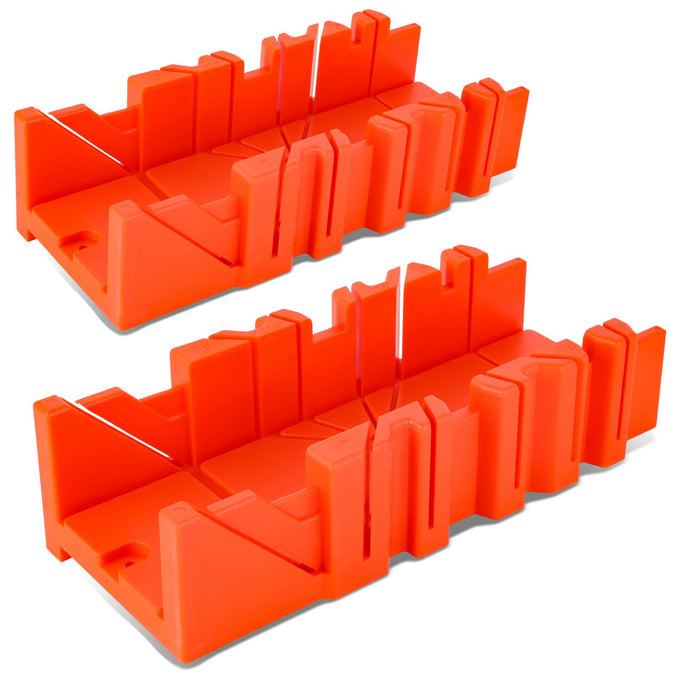 2pcs Wood Coving Cutting Angles Mitre box W/ 8 clamps<BR> Measures: 12 x 6.7 x 4.5 in.