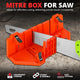 Wood Coving Cutting Angles Mitre box W/ 4 clamps<BR> Measures:14.4 x 6.3 x 4.7 in.