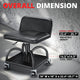 Rolling Padded Seat w/ Backrest <br> 22 to 26 in. Adjustable Height