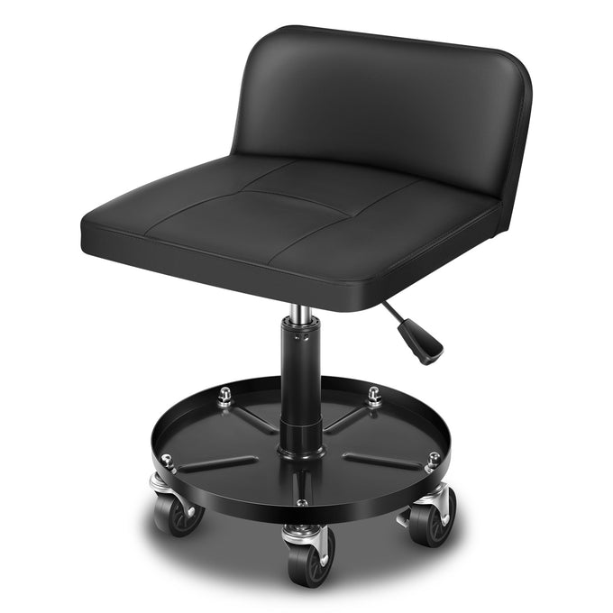 Rolling Padded Seat w/ Backrest <br> 22 to 25.5 in. Adjustable Height