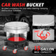 Heavy Duty Transparent 15L Car Washing System Set<br>w/ 5 Swivelling Casters