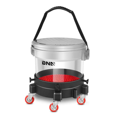 Heavy Duty Transparent 15L Car Washing System Set<br>w/ 5 Swivelling Casters