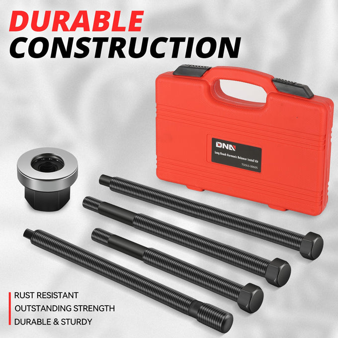 Long Reach Harmonic Balancer Install Kit <BR> W/ 4 long bolts & a nut/bearing assembly