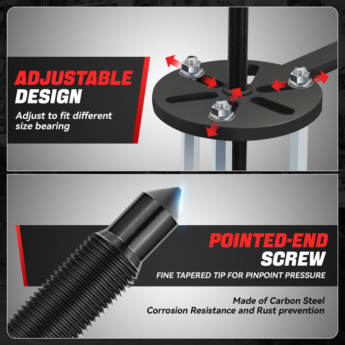 Bearing Extractor Removal Tool Set w/6 Sizes & Hooks <br> Suitable for multiple types of bearings