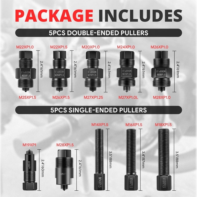 10pc Universal Flywheel Puller Set <BR> ?W/5 Single-Ended Pullers