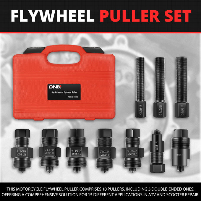 10pc Universal Flywheel Puller Set <BR> ?W/5 Single-Ended Pullers