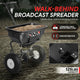 125 lbs / 60L Adjustable Walk-Behind Spreader <br> 12.9in. pneumatic tires