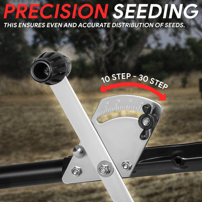 125 lbs / 60L Adjustable Walk-Behind Spreader <br> 12.9in. pneumatic tires