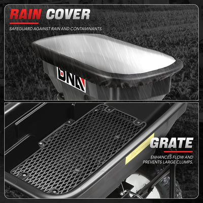 125 lbs (56kg) / 60L Spreader w/12.2 in. tires <br> Dimensions (in.): 29.5 L x 16.5 W x 13.4 H