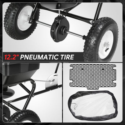125 lbs (56kg) / 60L Spreader w/12.2 in. tires <br> Dimensions (in.): 29.5 L x 16.5 W x 13.4 H