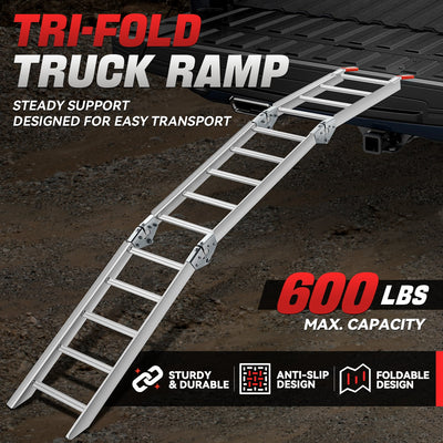Aluminium Dual Folding Ramp <br> 78 L in. x 12 W in.