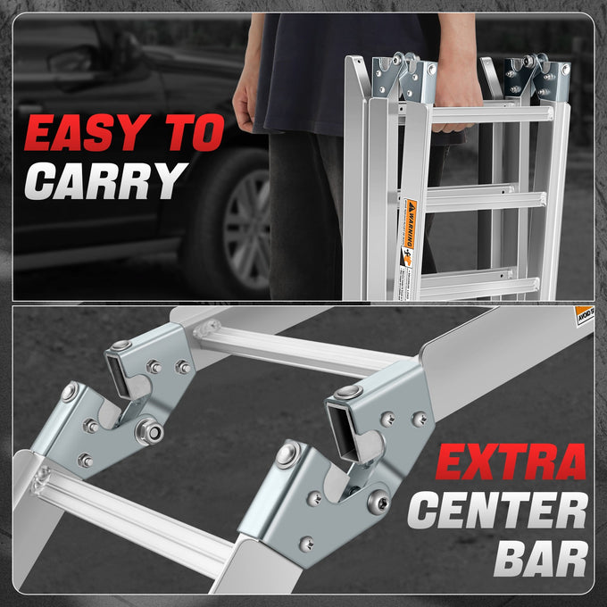 Aluminium Dual Folding Ramp <br> 78 L in. x 12 W in.