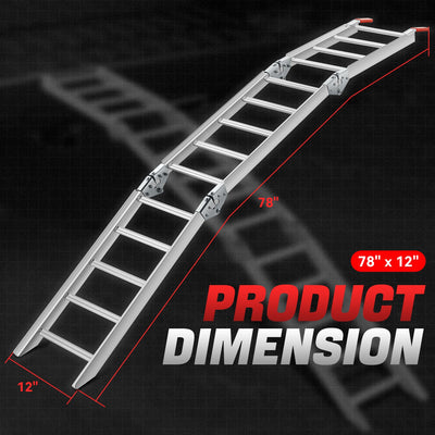 Aluminium Dual Folding Ramp <br> 78 L in. x 12 W in.