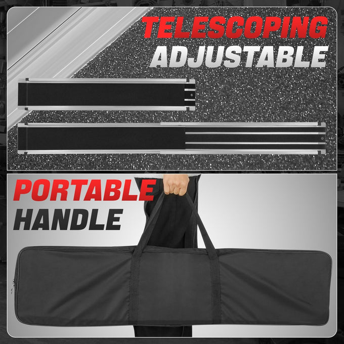 Portable Folding Aluminum Alloy Wheelchair Ramp <br> Adjustable Length from 41.4 in. to 72 in.