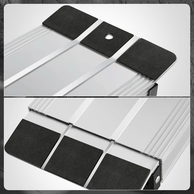 Portable Folding Aluminum Alloy Wheelchair Ramp <br> Adjustable Length from 41.4 in. to 72 in.