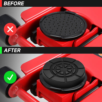 2PCS 4T 2 in. Rubber Floor Jack Pads <br> Dimension: 0.57 in. H X 2 in. Diameter