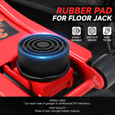2PCS 4T 4.87 in. Rubber Floor Jack Pads <br> Dimension: 1.75 in. H X 4.17 in. Diameter