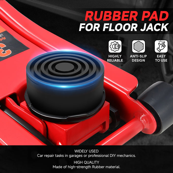 2PCS 4T 4.87 in. Rubber Floor Jack Pads <br> Dimension: 1.75 in. H X 4.17 in. Diameter