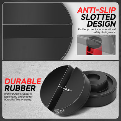 2PCS 4T 2.48 in. Rubber Floor Jack Pads <br> Dimension: 1 in. H X 2.48 in. Diameter