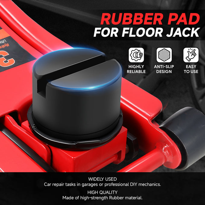 2PCS 4T 2.97 in. Rubber Floor Jack Pads <br> Dimension: 1.98 in. H X 2.97 in. Diameter