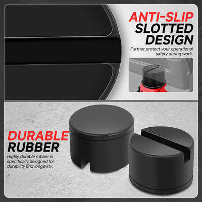 2PCS 4T 2.97 in. Rubber Floor Jack Pads <br> Dimension: 1.98 in. H X 2.97 in. Diameter