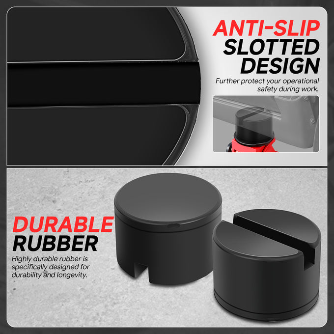 2PCS 4T 2.97 in. Rubber Floor Jack Pads <br> Dimension: 1.98 in. H X 2.97 in. Diameter