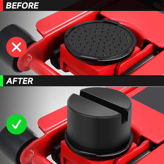 2PCS 4T 2.97 in. Rubber Floor Jack Pads <br> Dimension: 1.98 in. H X 2.97 in. Diameter