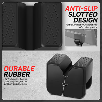 2PCS 4T 4.93 in. Rubber Floor Jack Pads <br> Dimension: 1.97 in. H X 4.93 in. Diameter
