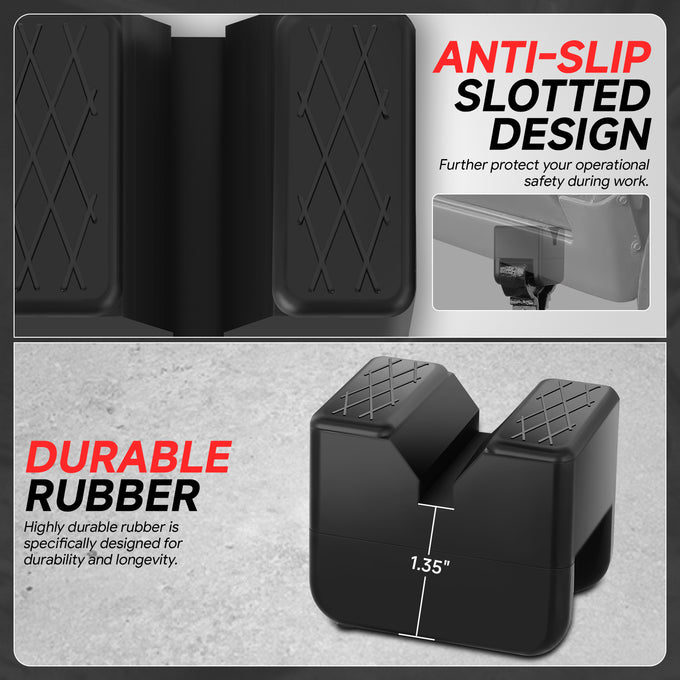 2PCS 4T 4.93 in. Rubber Floor Jack Pads <br> Dimension: 1.97 in. H X 4.93 in. Diameter