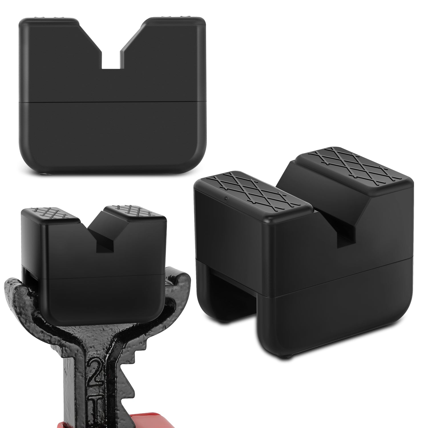 2PCS 4T 4.93 in. Rubber Floor Jack Pads <br> Dimension: 1.97 in. H X 4.93 in. Diameter
