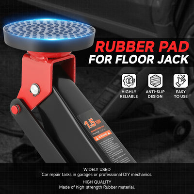 2PCS 4T 4.03 in. Rubber Floor Jack Pads <br> Dimension: 0.64 in. H X 4.03 in. Diameter