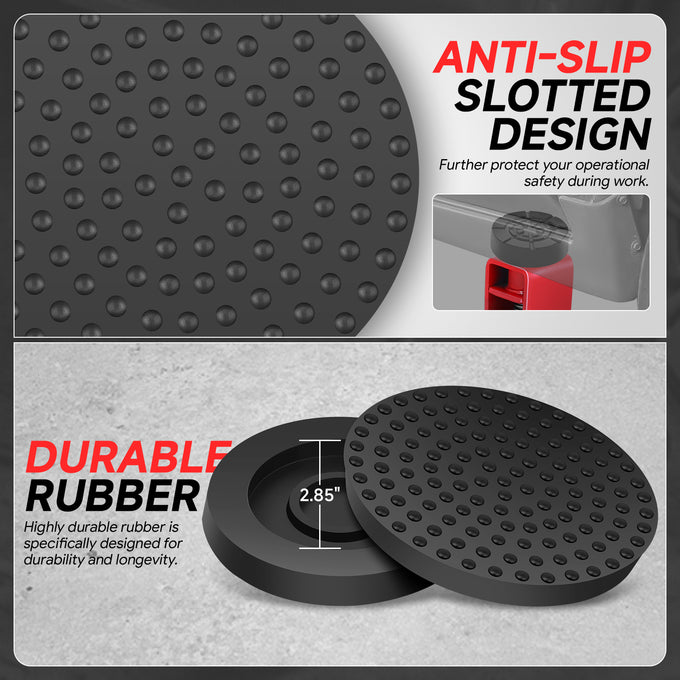 2PCS 4T 4.03 in. Rubber Floor Jack Pads <br> Dimension: 0.64 in. H X 4.03 in. Diameter