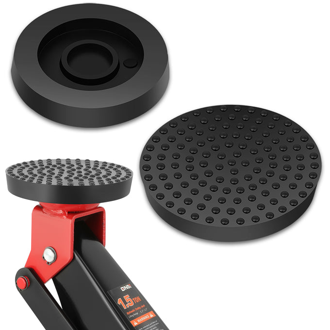 2PCS 4T 4.03 in. Rubber Floor Jack Pads <br> Dimension: 0.64 in. H X 4.03 in. Diameter