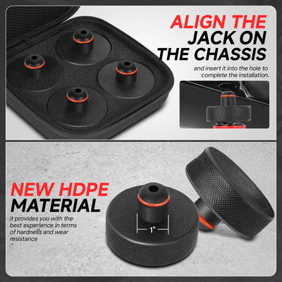 4PCS 3 in.Rubber Floor Jack Pads <br> 16-24 Tesla Model 3, Y, S, X