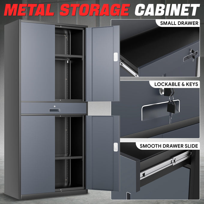 Metal Storage Cabinets[A Variety Of Color Options] <br> 70.87 H×31.5 W×15.7 in. D