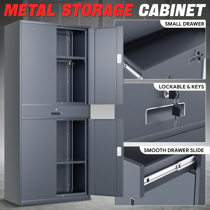 Metal Storage Cabinets[A Variety Of Color Options] <br> 70.87 H×31.5 W×15.7 in. D