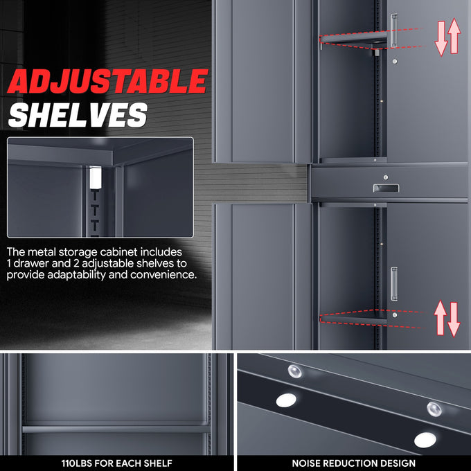 Metal Storage Cabinets[A Variety Of Color Options] <br> 70.87 H×31.5 W×15.7 in. D