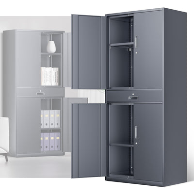 Metal Storage Cabinets[A Variety Of Color Options] <br> 70.87 H×31.5 W×15.7 in. D