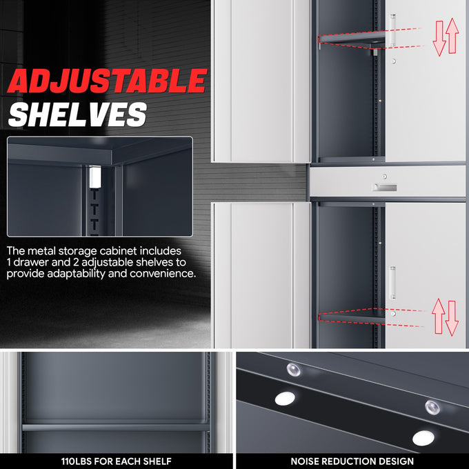 Metal Storage Cabinets[A Variety Of Color Options] <br> 70.87 H×31.5 W×15.7 in. D