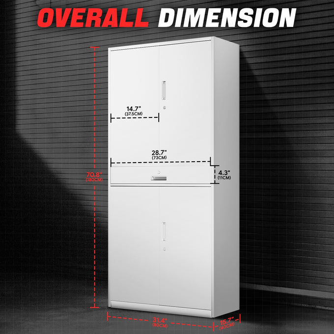 Metal Storage Cabinets[A Variety Of Color Options] <br> 70.87 H×31.5 W×15.7 in. D