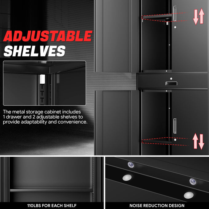 Metal Storage Cabinets[A Variety Of Color Options] <br> 15.71 D x 31.5 W x 72.56 in. H
