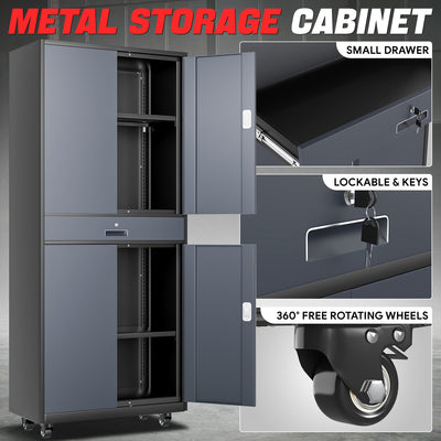 Metal Storage Cabinets[A Variety Of Color Options] <br> 15.71 D x 31.5 W x 72.56 in. H