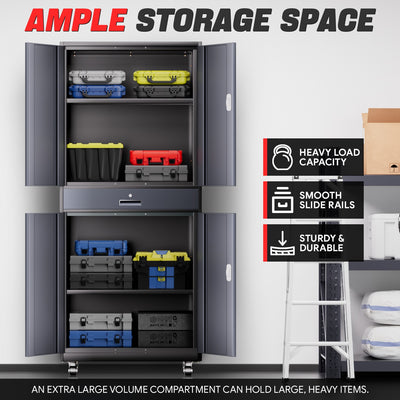 Metal Storage Cabinets[A Variety Of Color Options] <br> 15.71 D x 31.5 W x 72.56 in. H