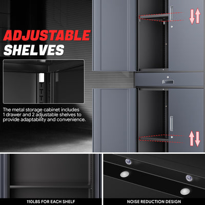 Metal Storage Cabinets[A Variety Of Color Options] <br> 15.71 D x 31.5 W x 72.56 in. H